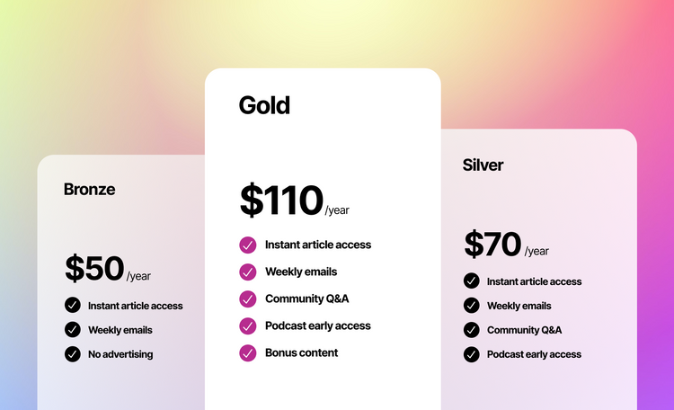 Membership tiers